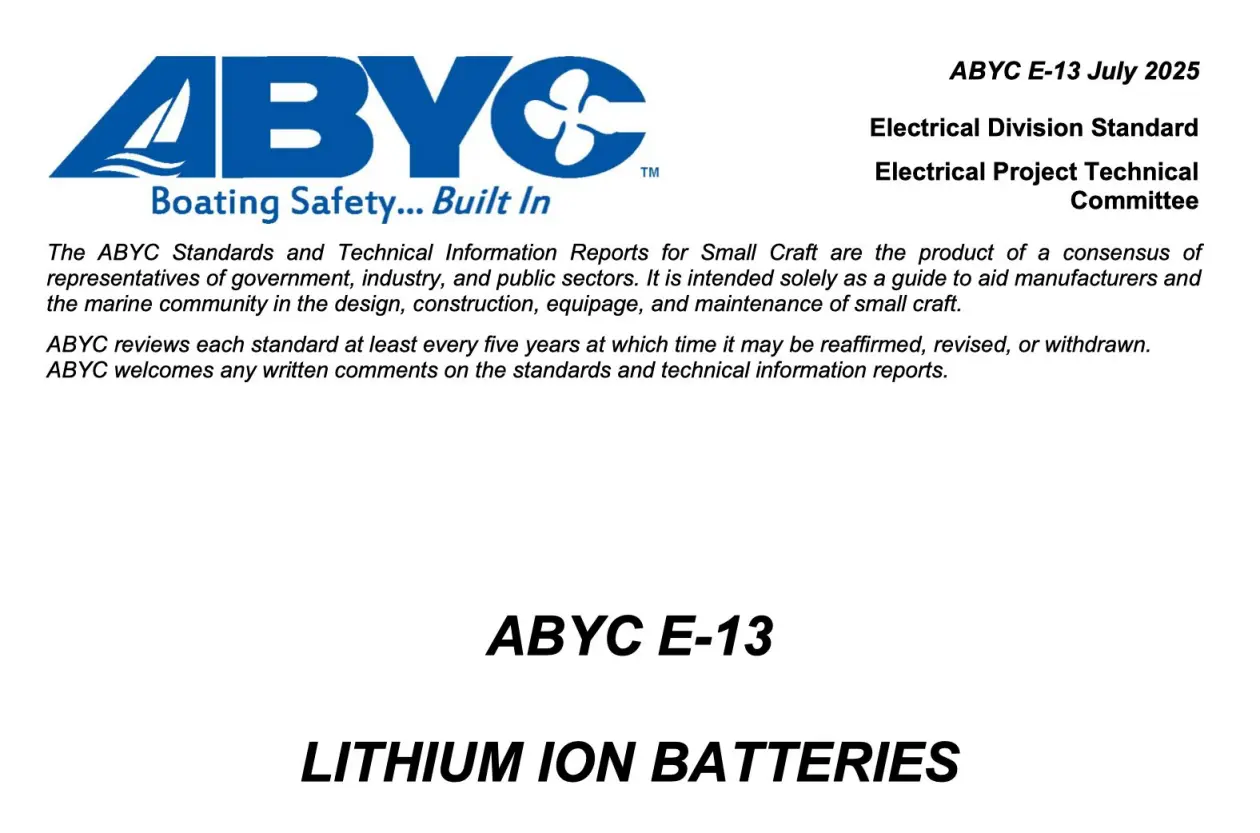 כיצד ABYC E-13 (גרסה 2) משנה את ניתוקי סוללות הליתיום ומדוע משיטים צריכים להתעניין