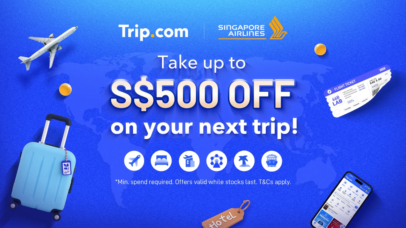 גלו חבילות נסיעות בלעדיות ביריד Time to Fly של Singapore Airlines עם Trip.com
