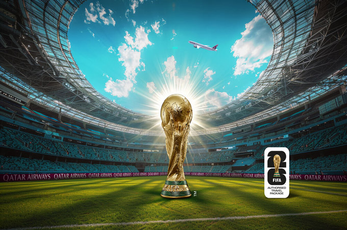 Preskúmajte 26 cestovných balíkov na mieru šitých pre fanúšikov z celého sveta od Qatar Airways Holidays na FIFA World Cup 26 Preskúmajte 26 cestovných balíkov na mieru šitých pre fanúšikov z celého sveta od Qatar Airways Holidays na FIFA World Cup 26