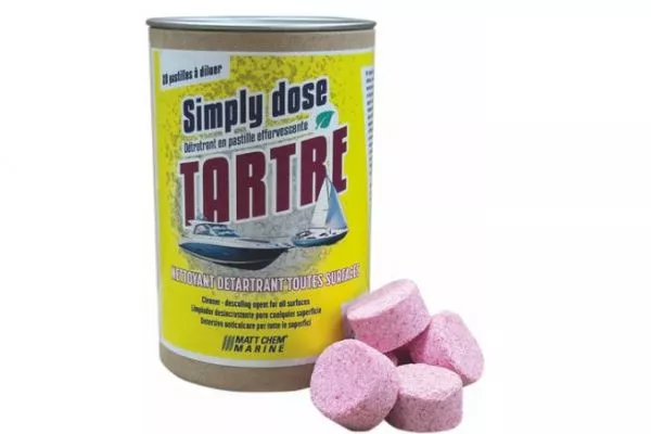 SIMPLY TARTRE: תכשיר קומפקטי מבעבע להסרת אבנית, לאחסון סירות נקי וקל יותר