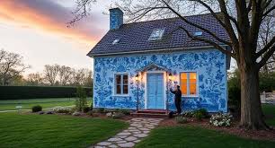 KLM oslavuje 106. výročie odhalením miniatúry Villa Rameau v delftskej modrej farbe, ktorá pripomína históriu pútnikov a transatlantické väzby